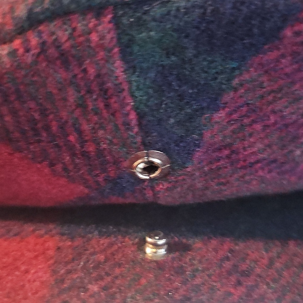 Vtg Wool Plaid Apple Jack Cap. Classic Red and Black Plaid Flat Cap - Picture 6 of 9